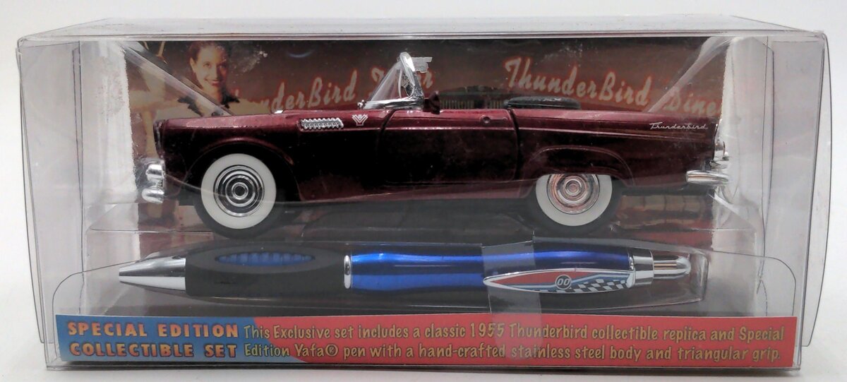 Yafa Pen Co. 1:32 Scale 1955 Thunderbird Diecast Car & Yafa Pen Set