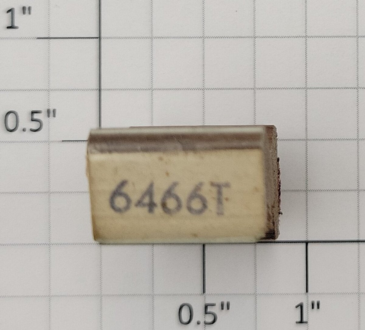Lionel RS-6466T Tender Frame Underside Rubber Stamp #6466T