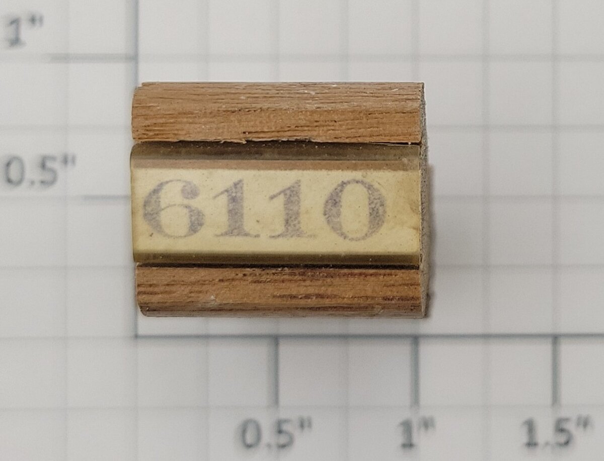 Lionel RS-6110 Steam Locomotive Rubber Stamp #6110