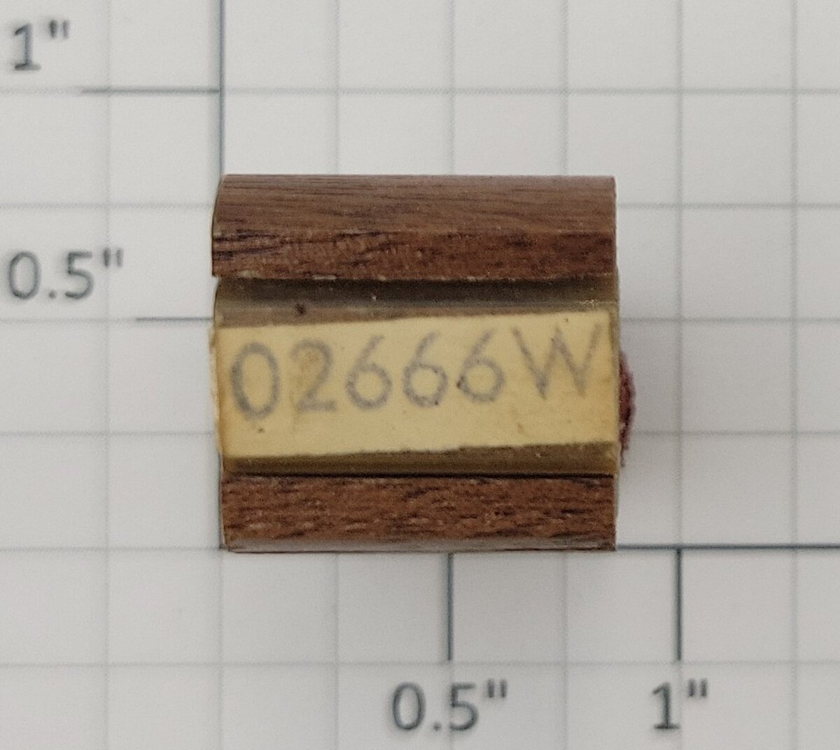 Lionel RS-02666W Tender Frame Underside Rubber Stamp #02666W