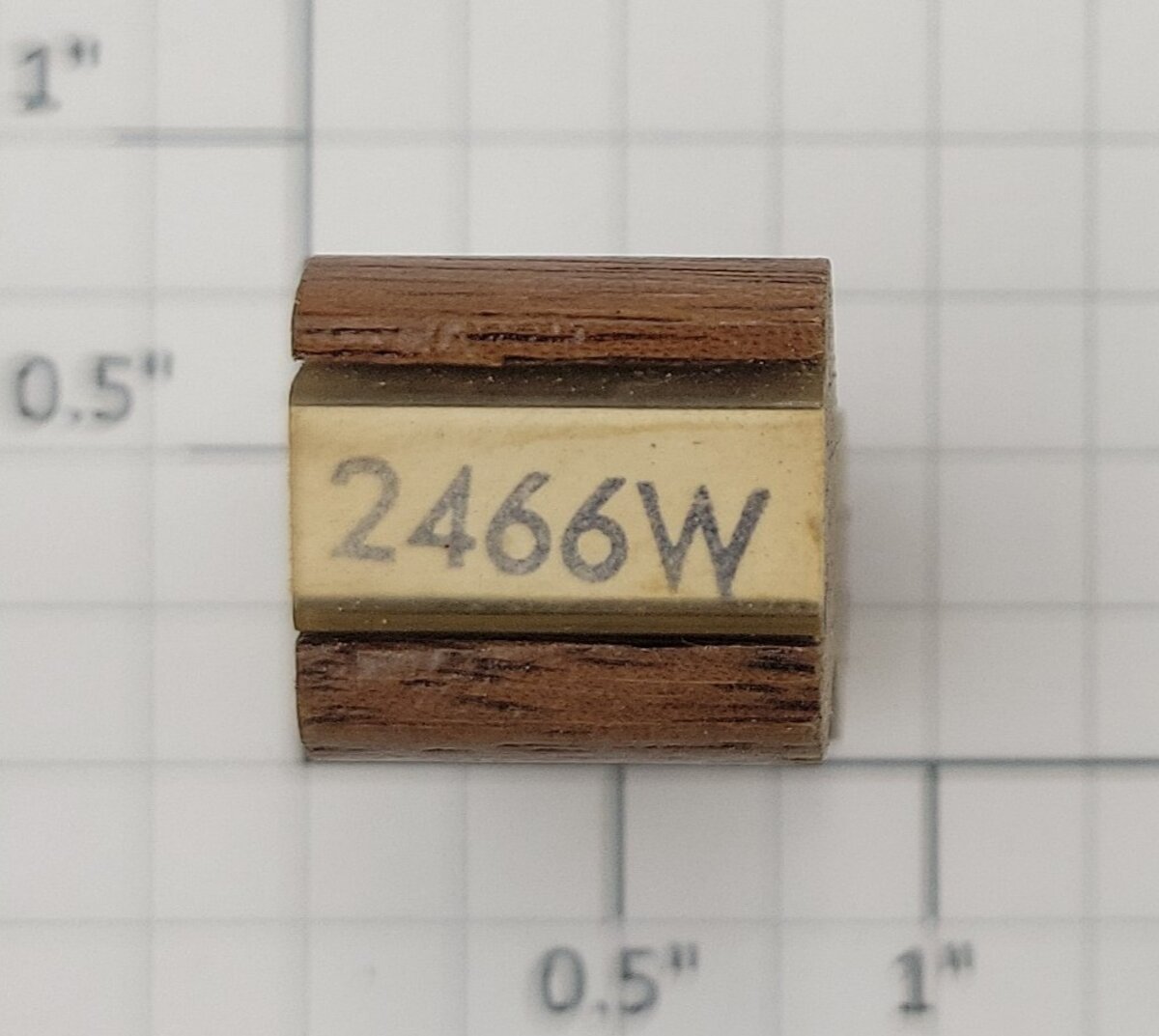 Lionel RS-2466W Tender Frame Underside Rubber Stamp #2466W