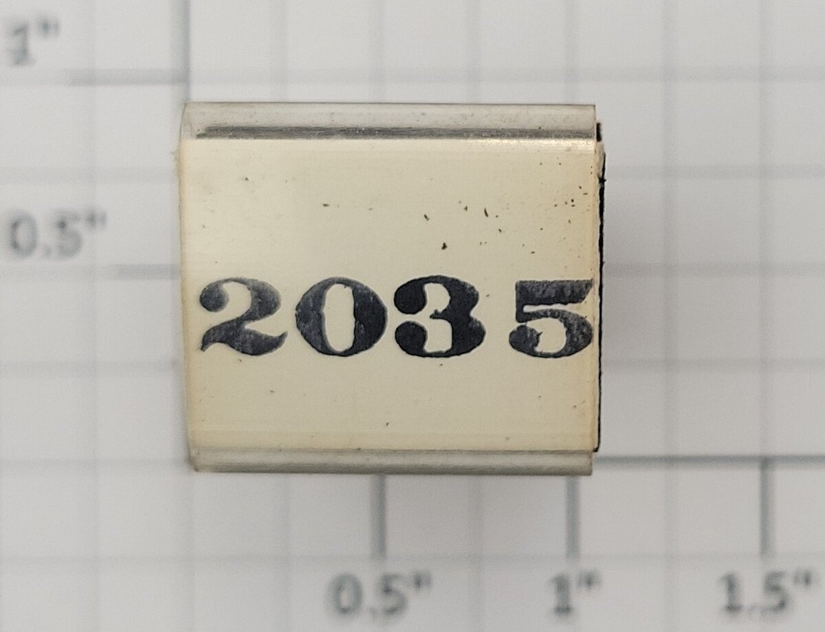 Lionel RS-2035 Steam Locomotive Serif Font Rubber Stamp #2035