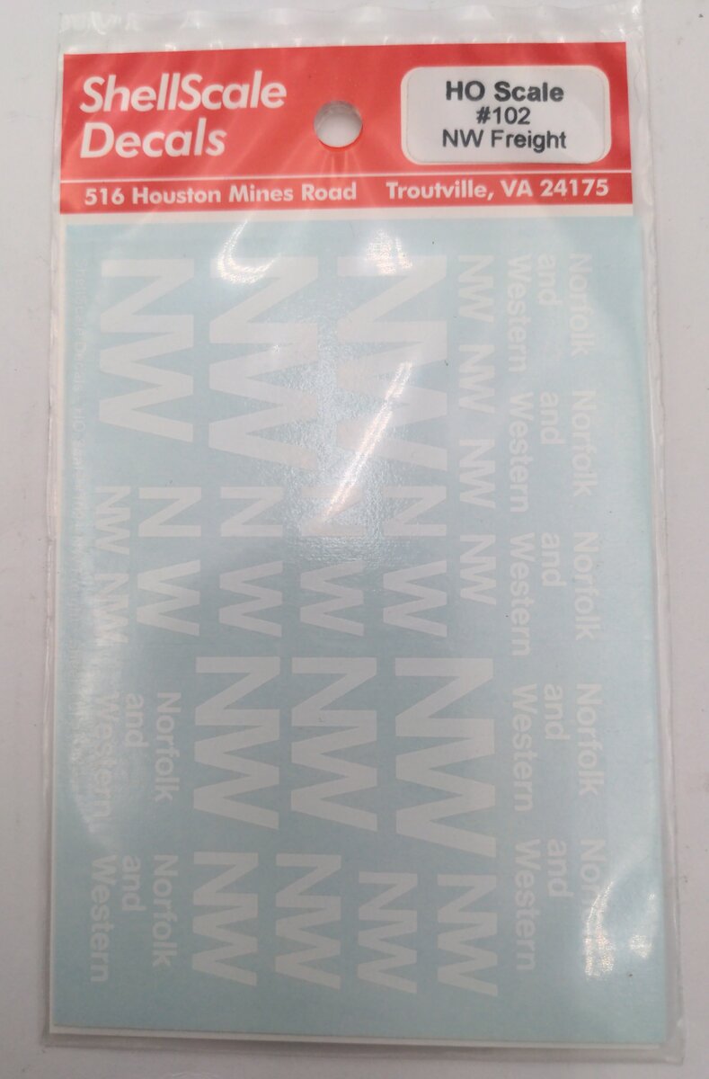 Shell Scale 102 HO Scale NW Freight Decals