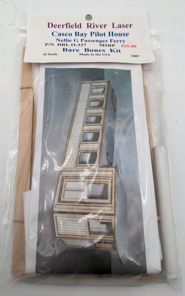 Deerfield River Laser 2007 O scale Casco Bay Pilot House Bare Bones Kit