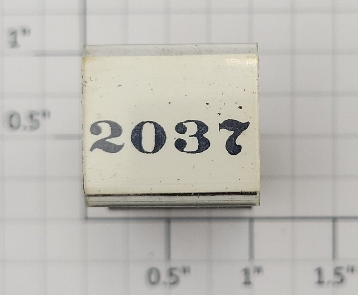 Lionel RS-2037 Steam Locomotive Rubber Stamp #2037