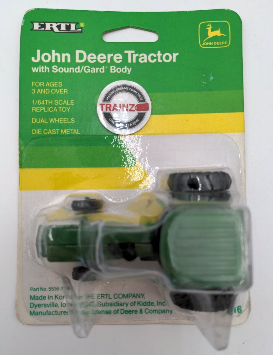 Ertl 5516 1:64 Scale John Deere Tractor With Sound/Gard Body