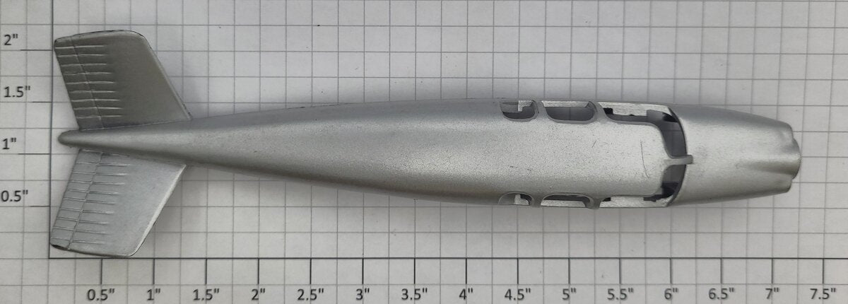 Lionel 16969-1 Silver Beechcraft Plane Fuselage Top