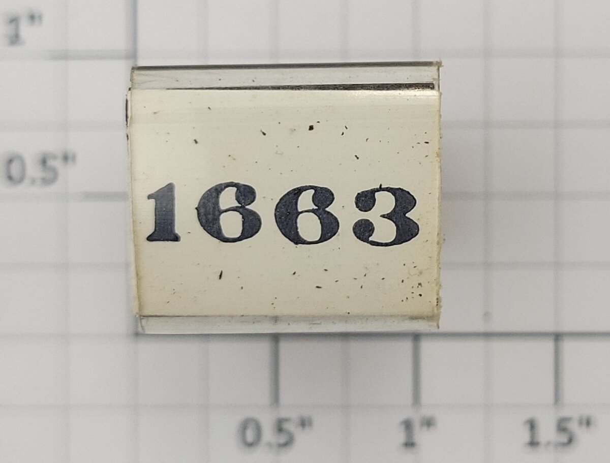 Lionel RS-1663 Steam Locomotive Rubber Stamp #1663