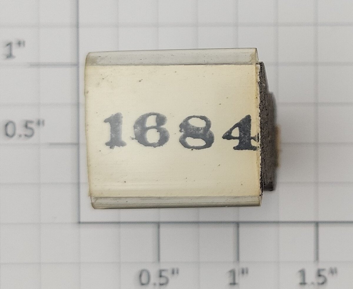 Lionel RS-1684 Steam Locomotive Serif Rubber Stamp #1684
