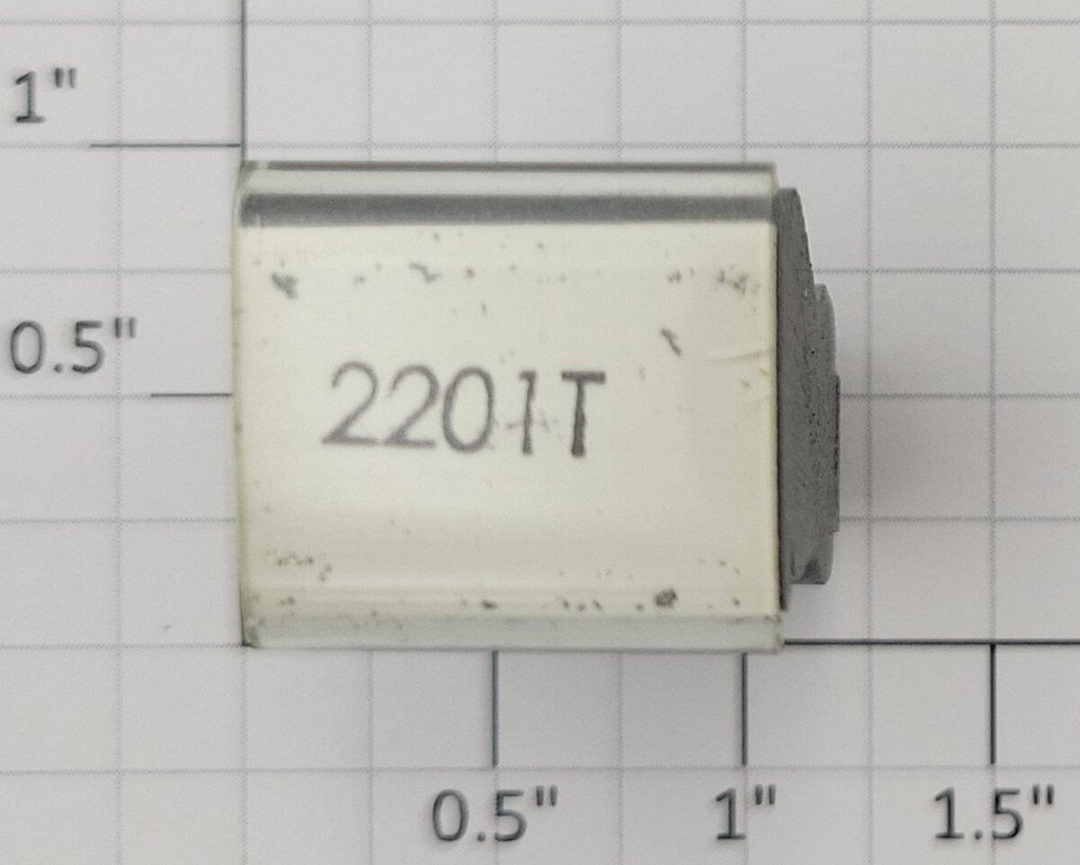 Lionel RS-2201T Tender Frame Underside Rubber Stamp #2201T