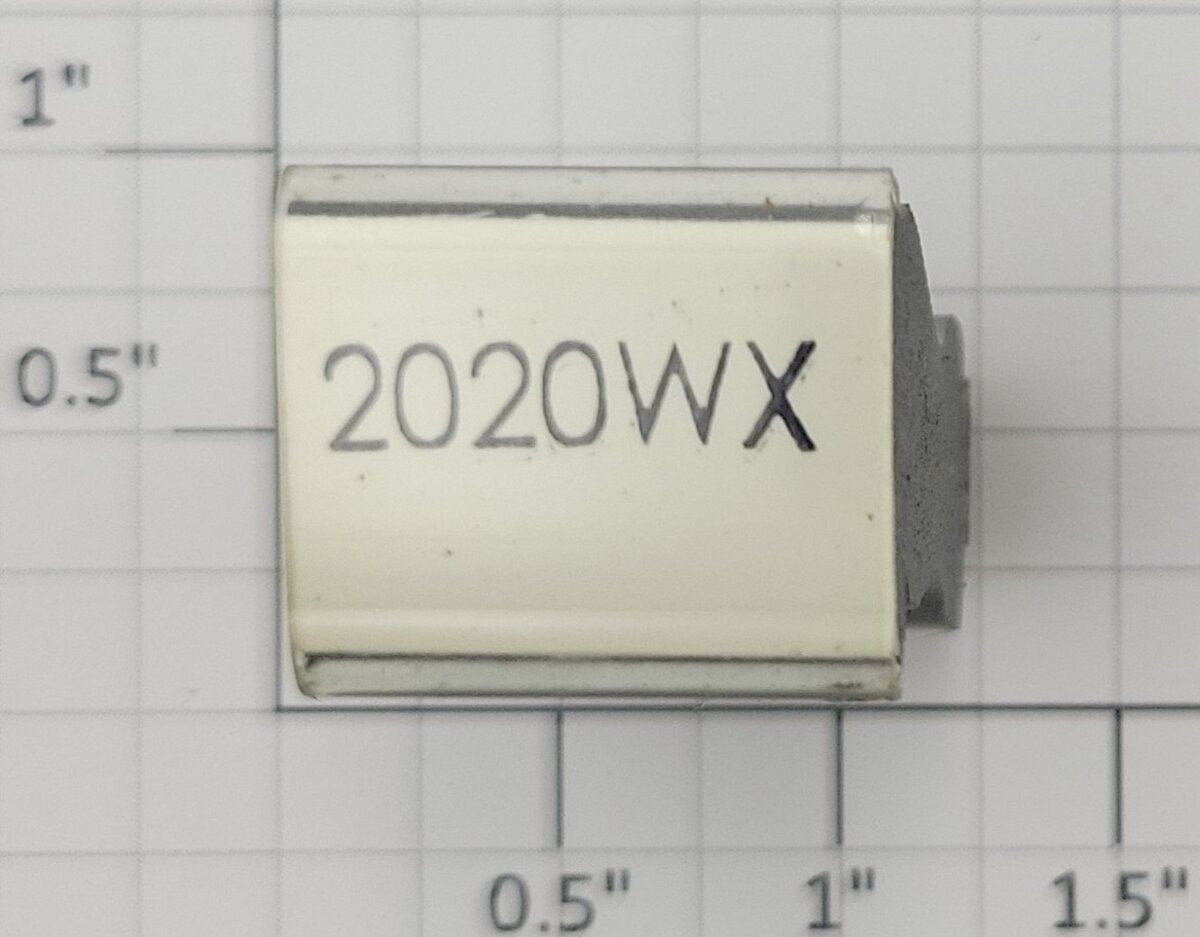 Lionel RS-2020WX Tender Frame Underside Rubber Stamp #2020WX