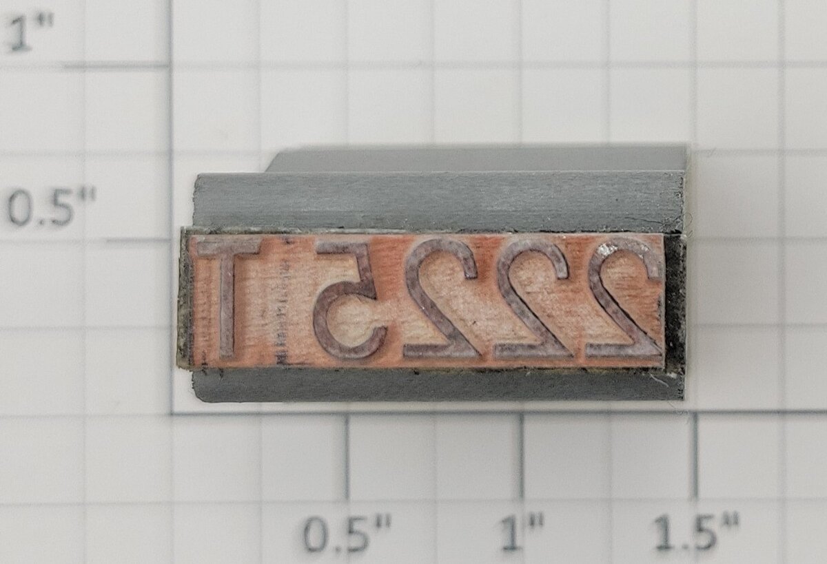 Lionel RS-2225T Tender Frame Underside Rubber Stamp #2225T