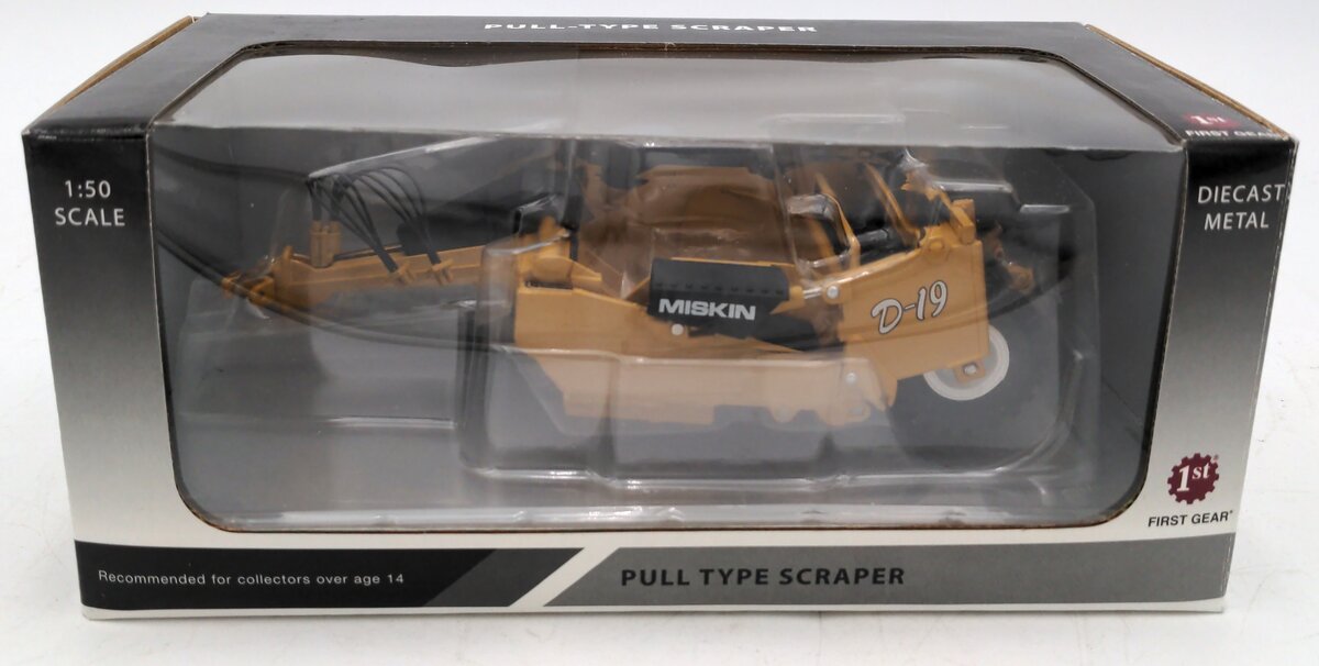 First Gear 50-3189 1:50 Miskin D-19 Pull-Type Scraper