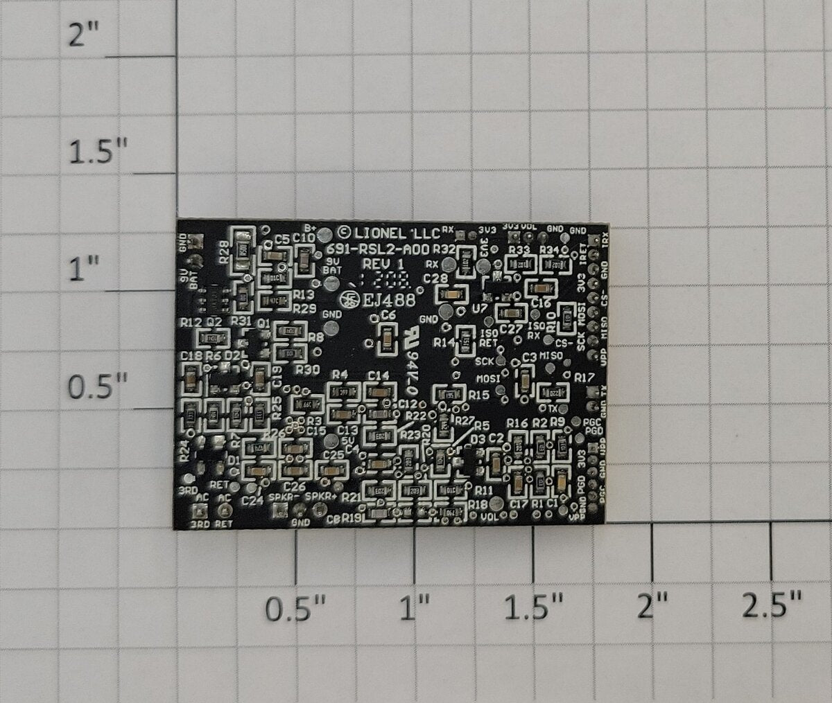 Lionel 691RSL2A001 Steam Locomotive PCB Circuit Board