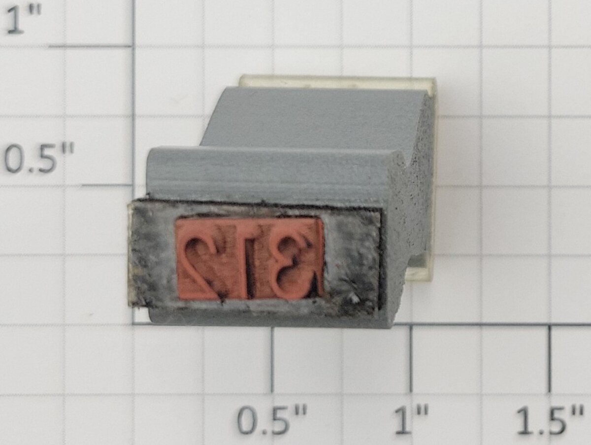Lionel RS-312 Observation Car Rubber Stamp #312