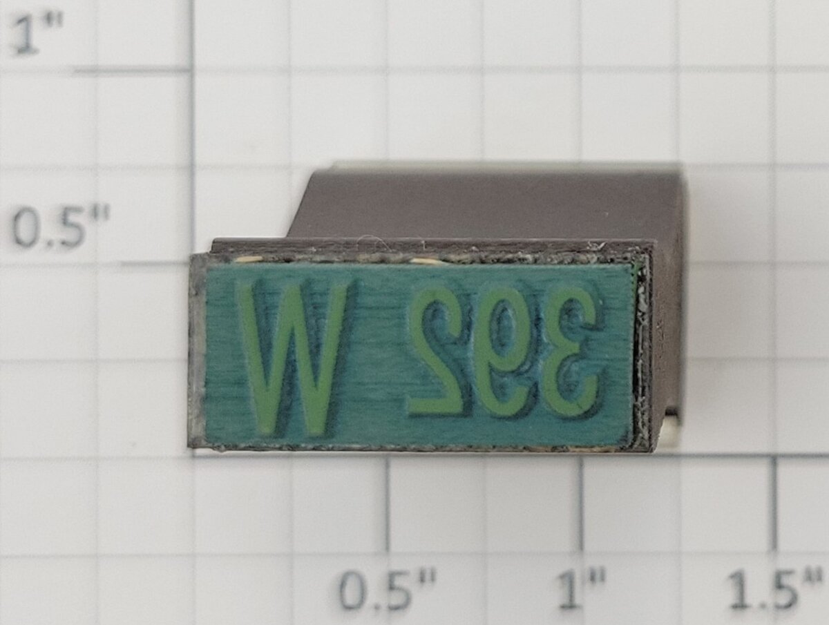Lionel RS-392W Tender Frame Underside Rubber Stamp #392W