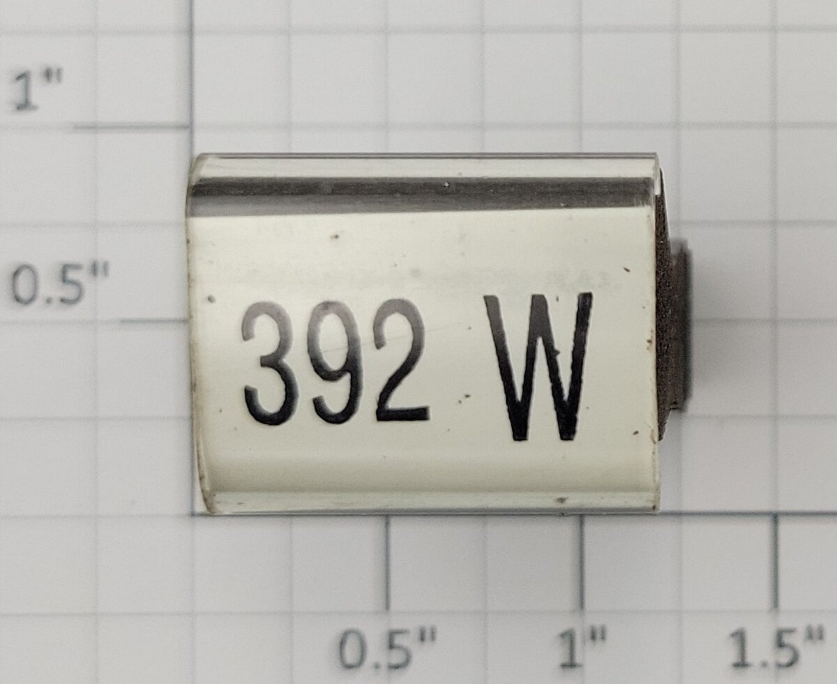 Lionel RS-392W Tender Frame Underside Rubber Stamp #392W