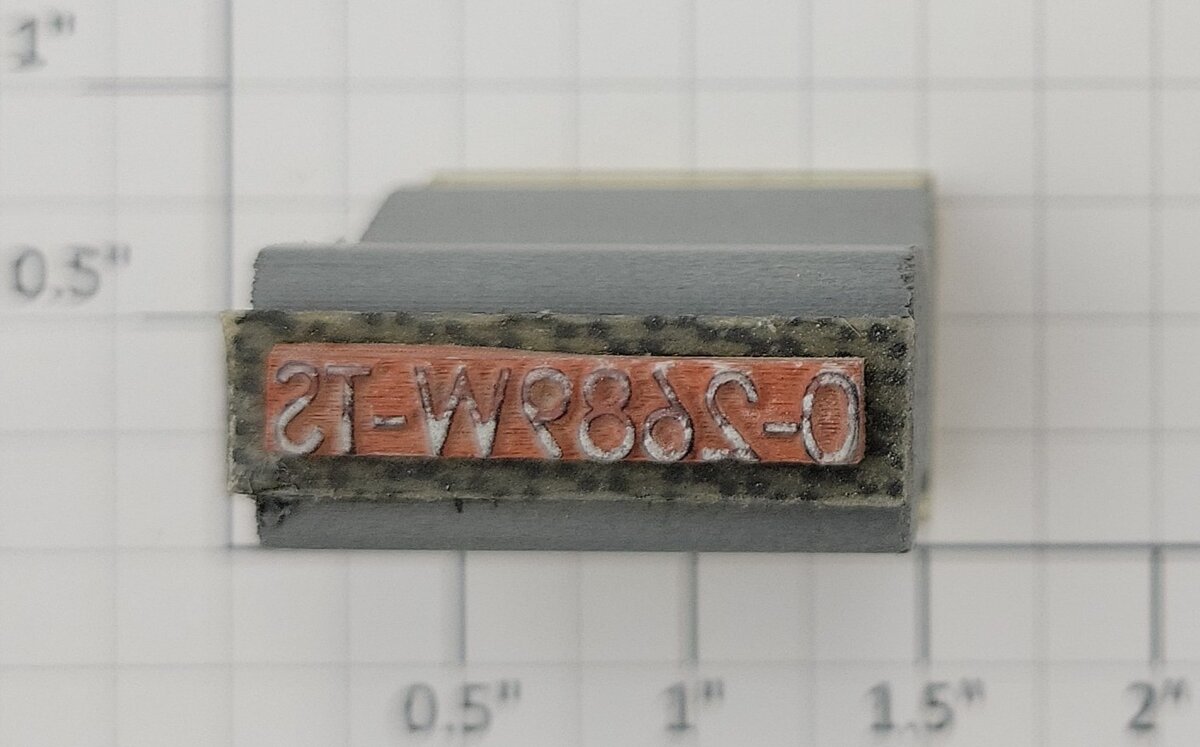 Lionel RS-0-2689W-TS Tender Frame Underside Rubber Stamp #0-2689W-TS