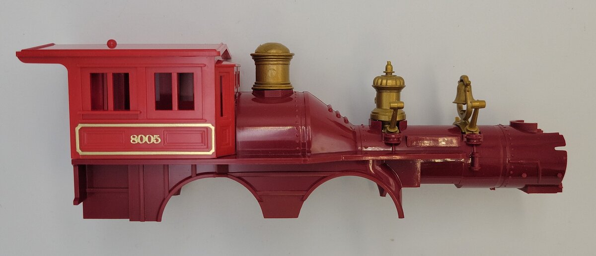 Lionel 8005-25 Red James Gang 4-4-0 General Loco Boiler Shell w/ Cab & Trim