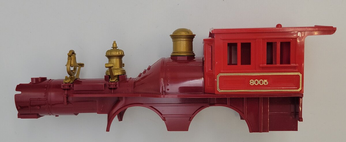 Lionel 8005-25 Red James Gang 4-4-0 General Loco Boiler Shell w/ Cab & Trim