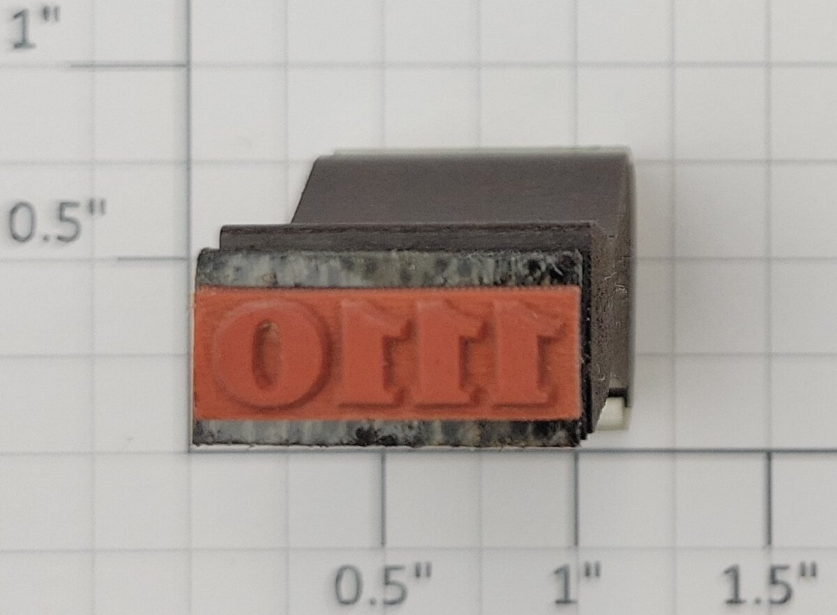 Lionel RS-1110 Steam Locomotive Smooth Rubber Stamp #1110