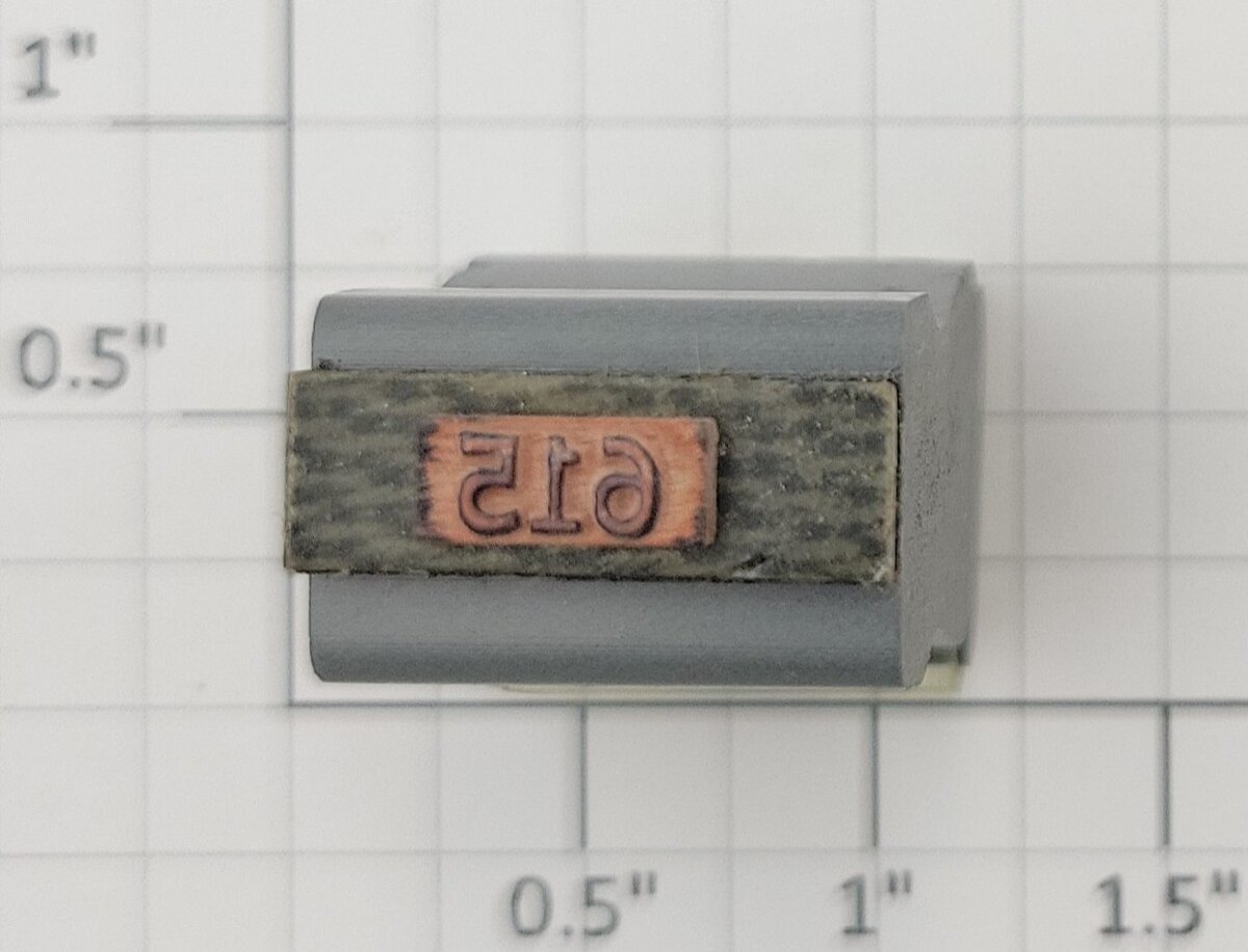 Lionel RS-615 Tinplate Baggage Car Rubber Stamp #615
