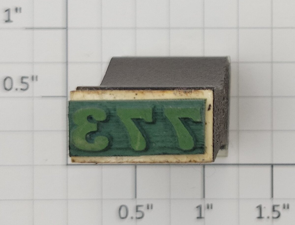 Lionel RS-773 Steam Locomotive Rubber Stamp #773