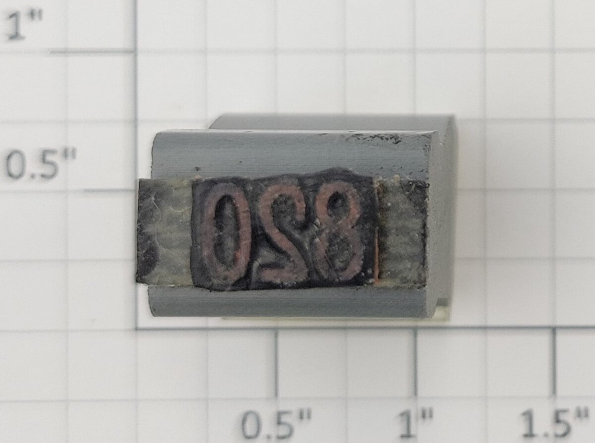 Lionel RS-820 Tinplate Floodlight Car Rubber Stamp #820