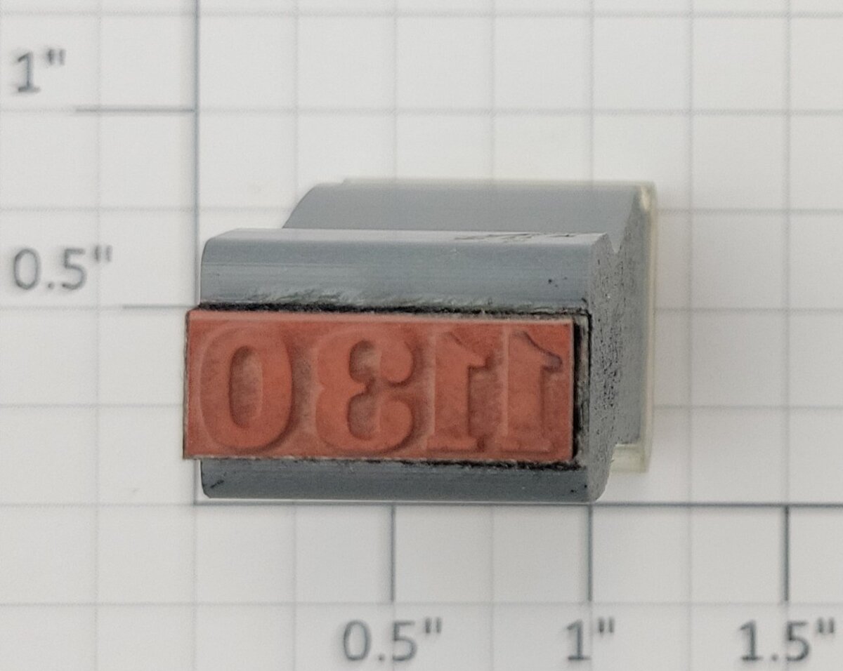 Lionel RS-1130 Steam Locomotive Smooth Rubber Stamp #1130