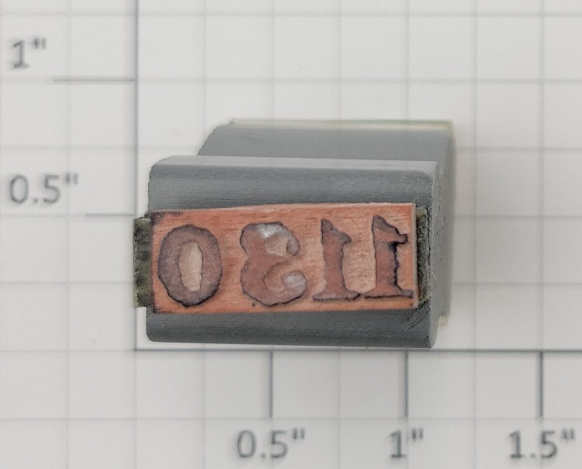 Lionel RS-1130 Steam Locomotive Textured / Weathered Rubber Stamp #1130