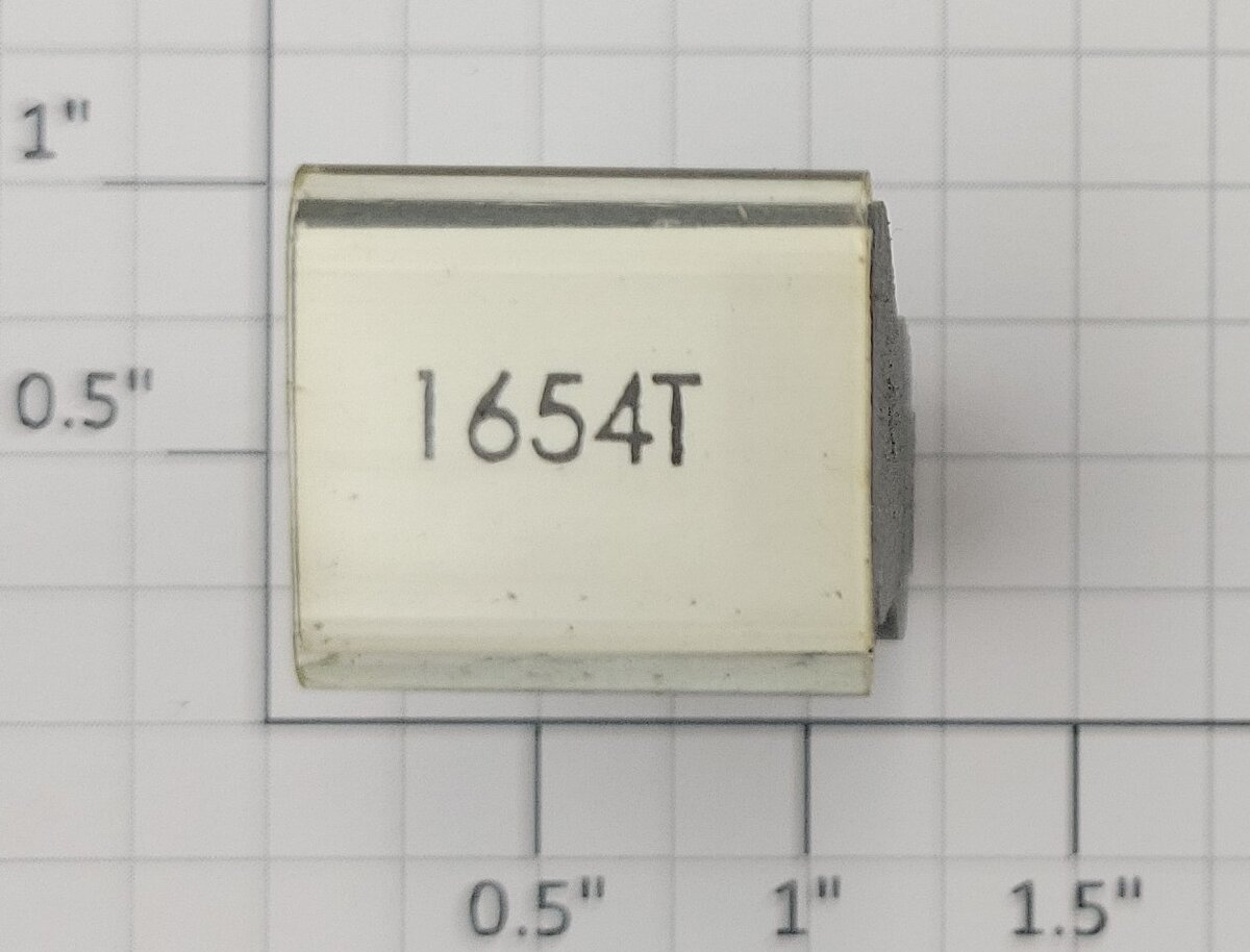 Lionel RS-1654T Tender Frame Underside Rubber Stamp #1654T