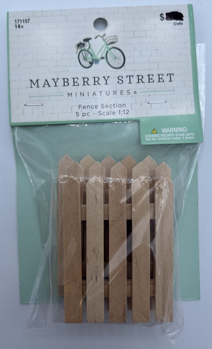 Mayberry Street 171157 1:12 Fence Section (Pack of 5)
