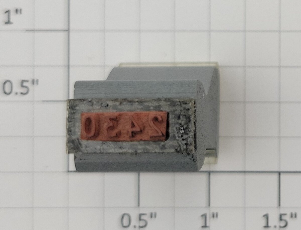 Lionel RS-2430 Pullman Passenger Car Rubber Stamp #2430