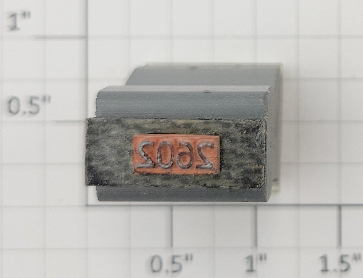 Lionel RS-2602 Baggage / Mail Passenger Car Rubber Stamp #2602