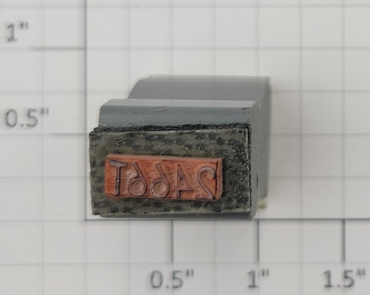 Lionel RS-2466T Tender Frame Underside Thin Font Rubber Stamp #2466T