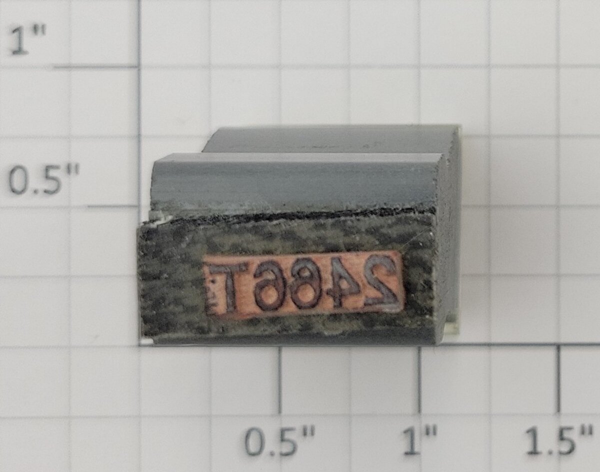 Lionel RS-2466T Tender Frame Underside Rubber Stamp #2466T