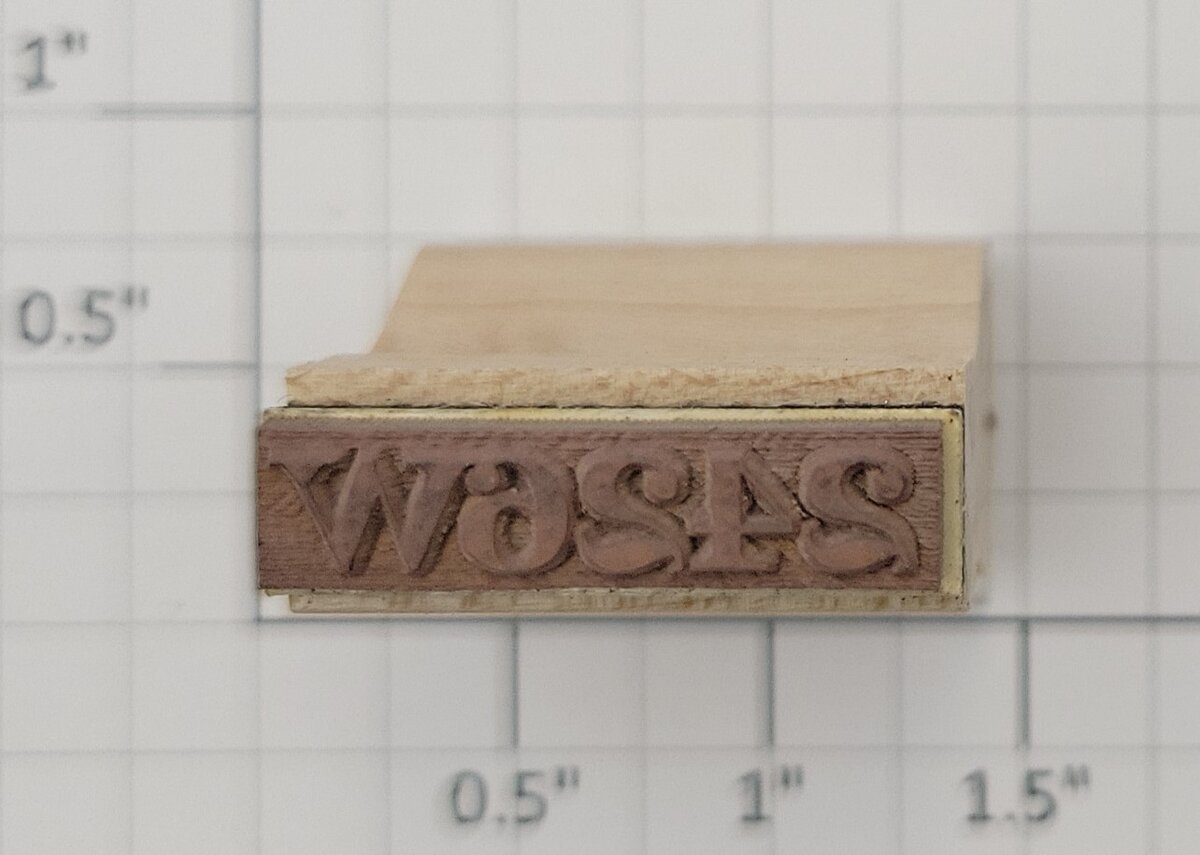 Lionel RS-2426W Tender Frame Underside Serif Rubber Stamp #2426W