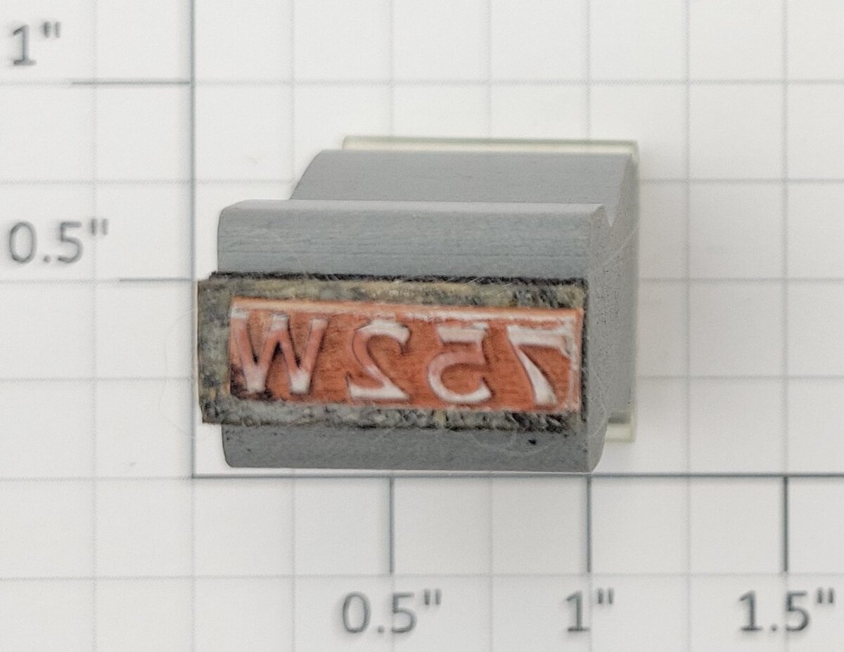 Lionel RS-752W Union Pacific Power Car Thin Font Rubber Stamp #752W