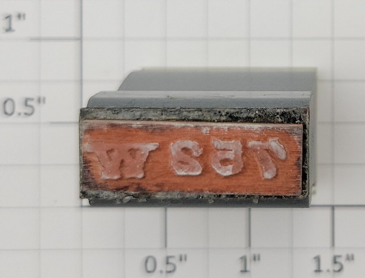 Lionel RS-752W Union Pacific Power Car Bold Serif Rubber Stamp #752W