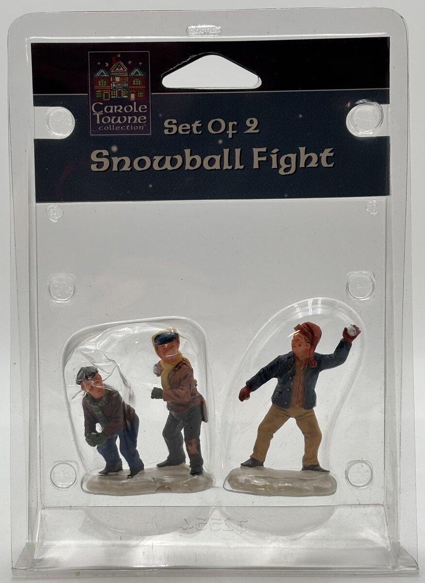 Lowes Carole Towne 22554 G Snowball Fight Set Of 2 Figures