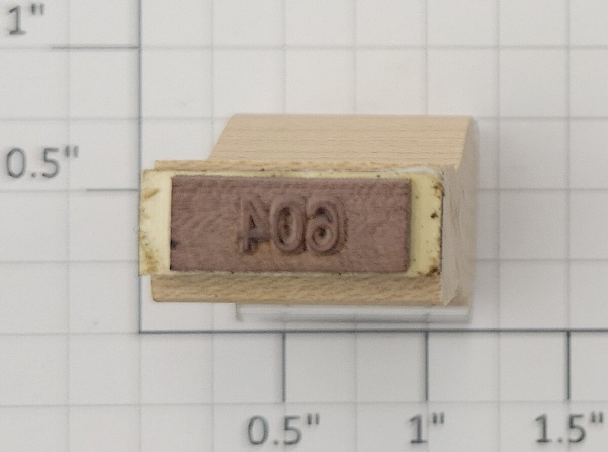 Lionel RS-604 Tinplate Boxcar Rubber Stamp #604