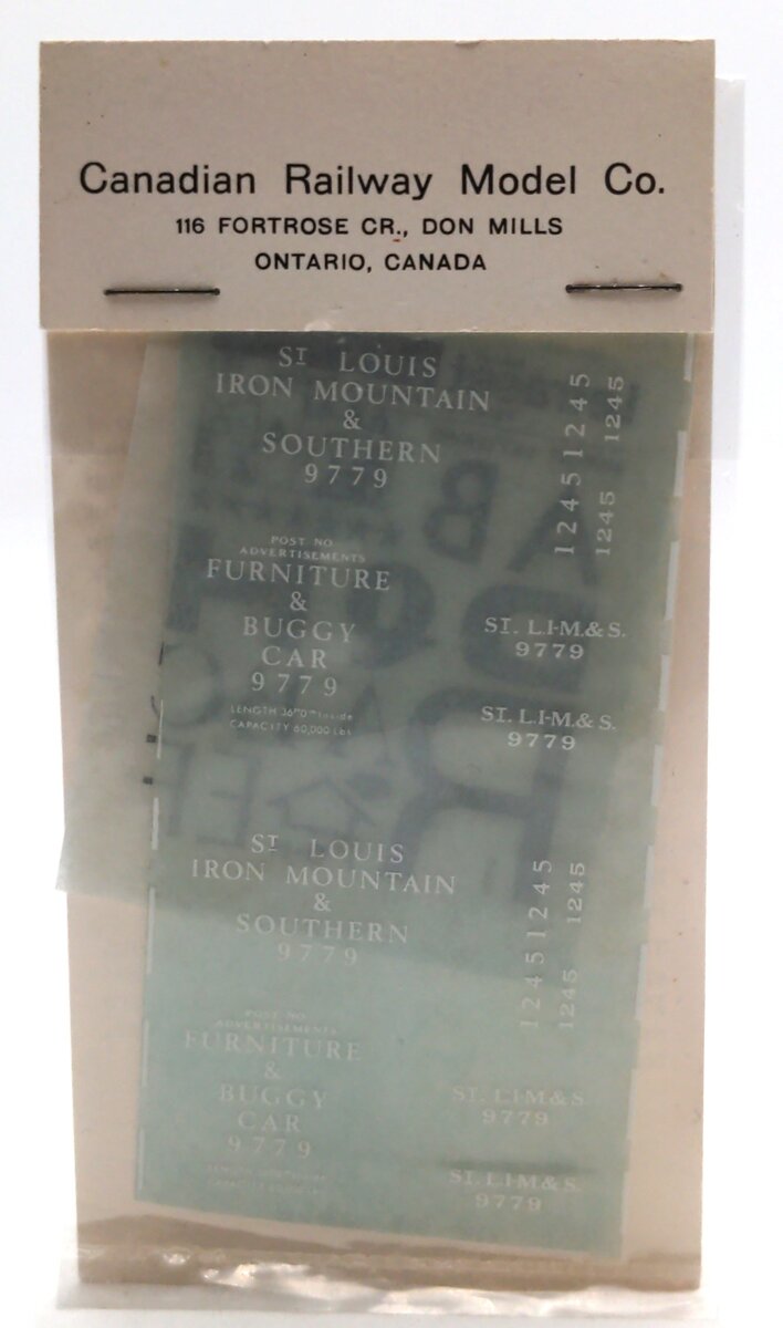 Canadian Railway Model Co. B1600 HO St. Louis Iron Mountain & Southern Decals