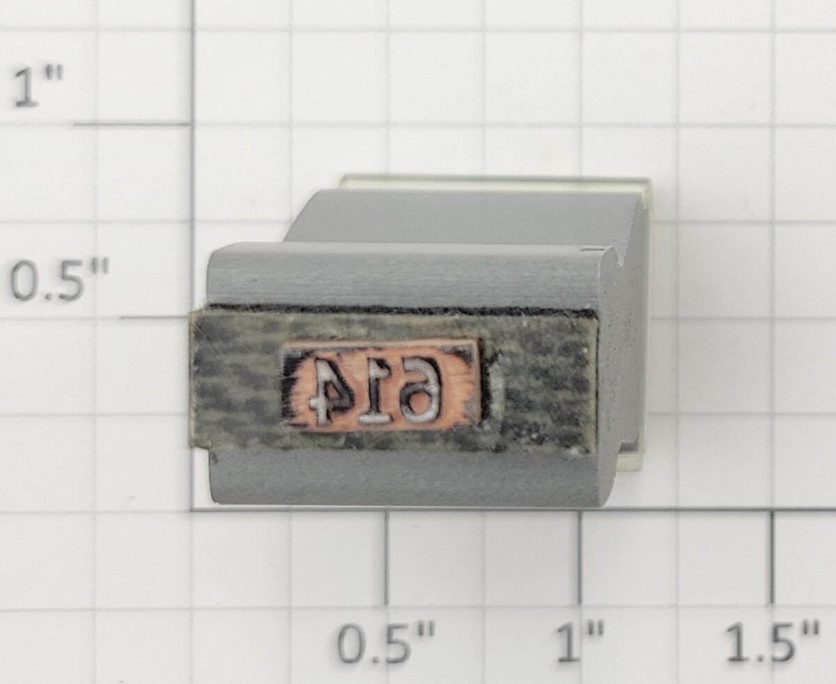 Lionel RS-614 Observation Passenger Car Rubber Stamp #614