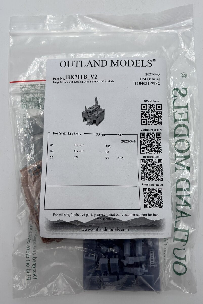 Outland Models BK711B_V2 Z Large Factory w/Loading Dock Kit