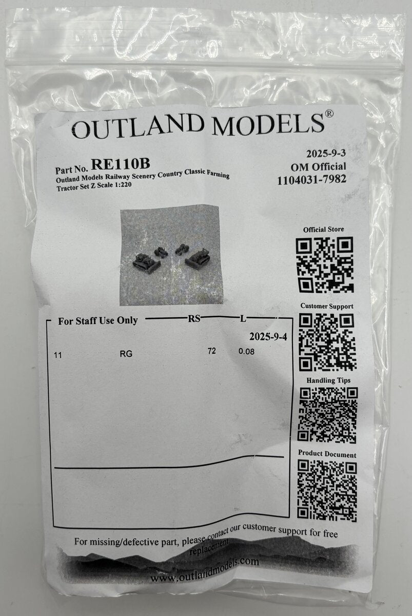 Outland Models RE110B Z Country Classic Farming Tractor Set