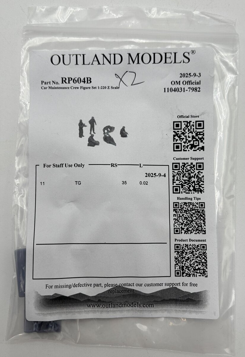 Outland Models RP604B Z Car Maintenance Crew Set (Set of 2)