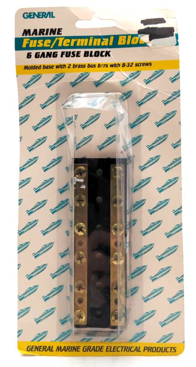 General Marine 288446 Fuse/Terminal Block 6 Gang Fuse Block