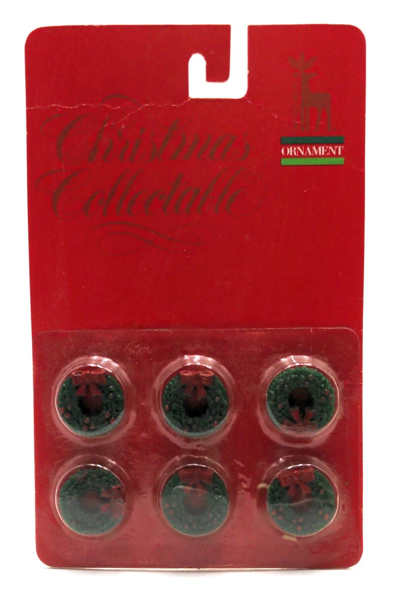 Santa's Best 97817 O Scale Wreathes 6 Pcs