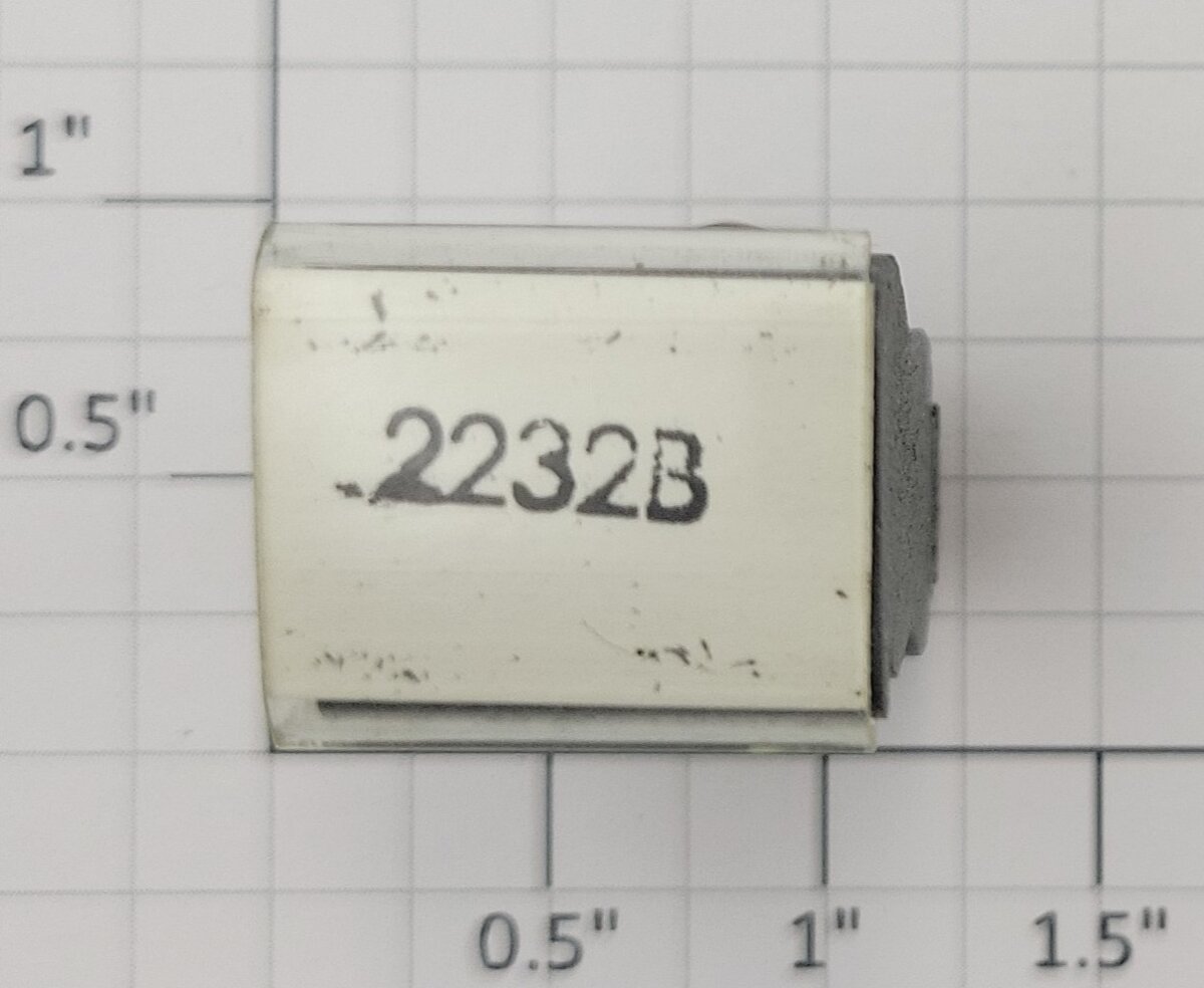 Lionel RS-2232B Tender Frame Underside Rubber Stamp #2232B