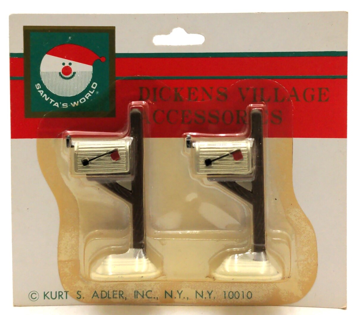 Santa's World 2876 O Scale Dickens Village Mailboxes 2 PCS